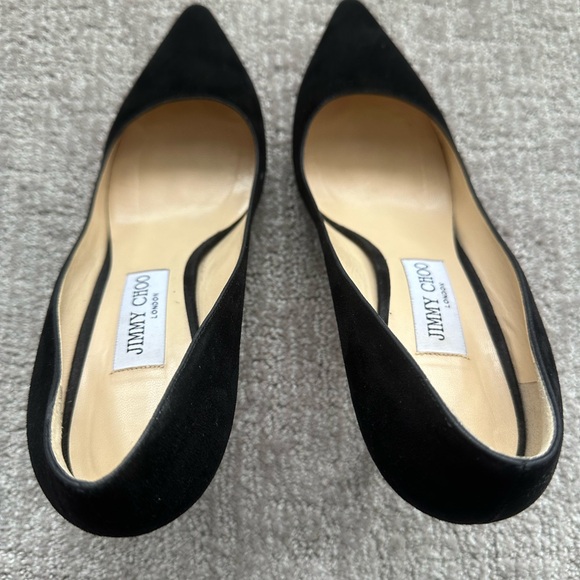 Jimmy Choo Black Suede High Heels Stiletto Pointed Pumps Size 39,Beautiful Cond. - Picture 8 of 15